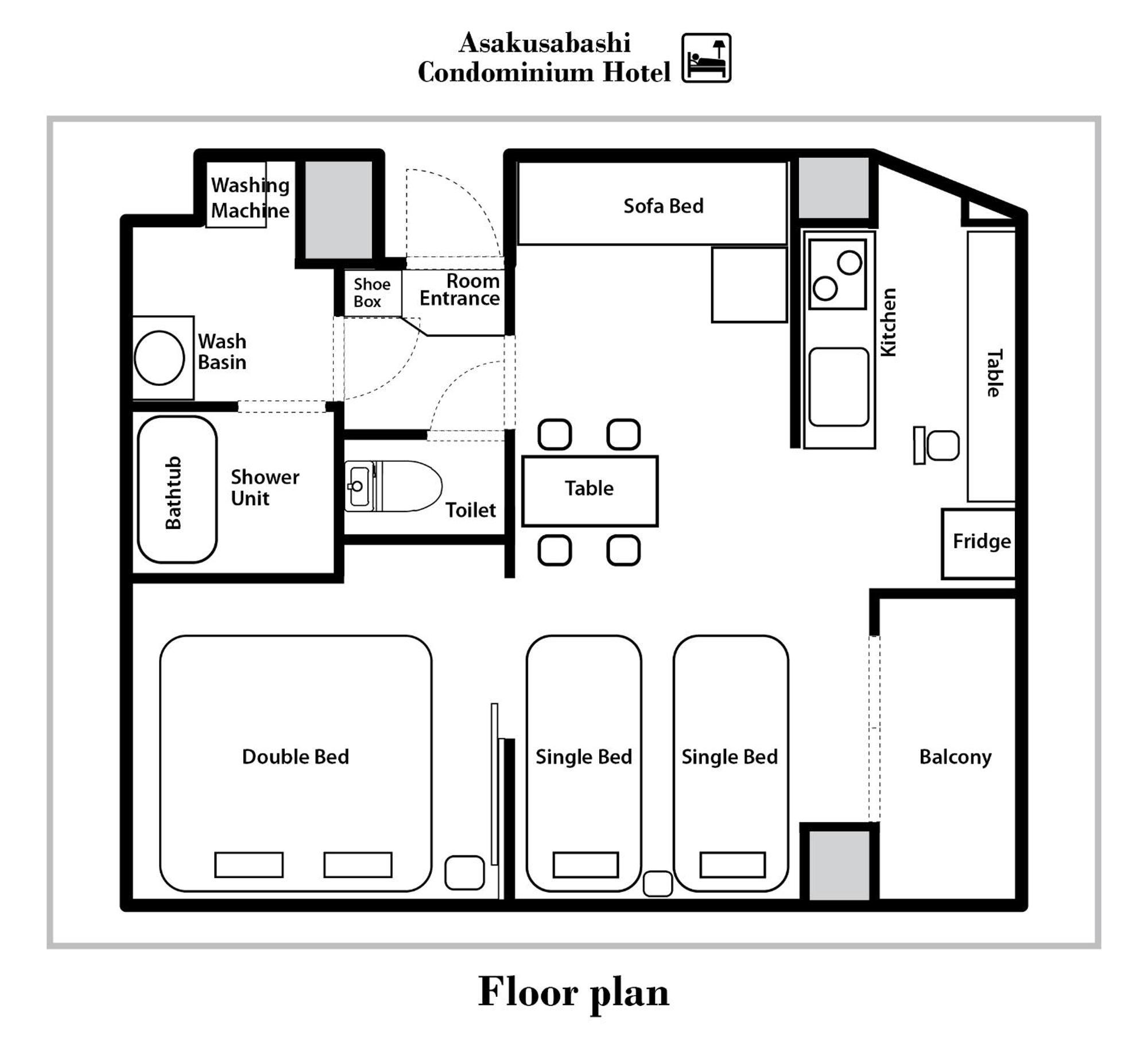 Asakusabashi Condominium Hotel Tokyo Esterno foto